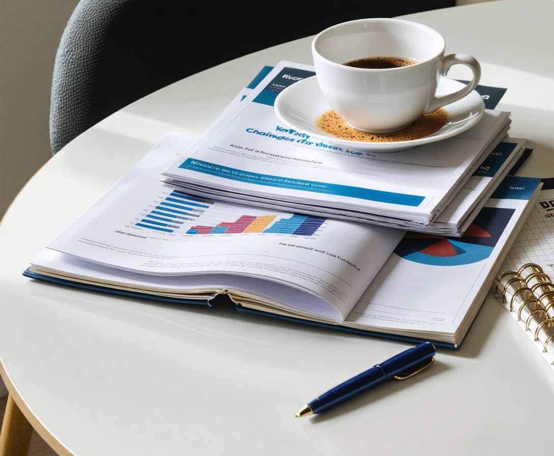 Zápisník a káva na stole, symbol strategického plánovania