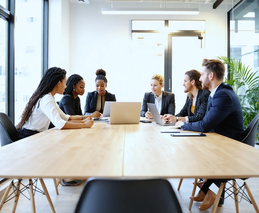 Tím Vektora Scale pri strategickom plánovaní v kancelárii